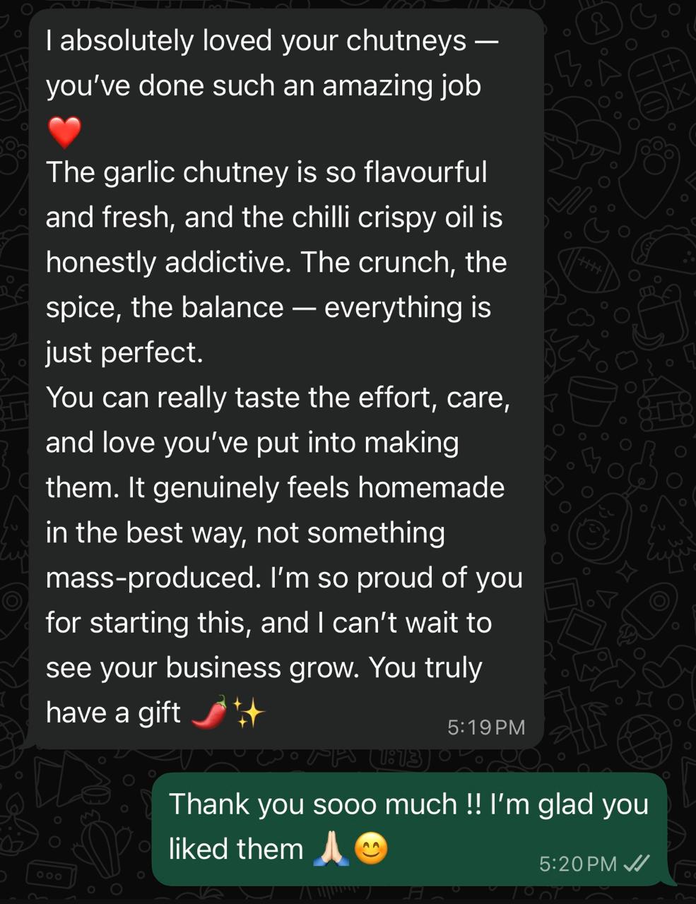 Customer feedback screenshot 8